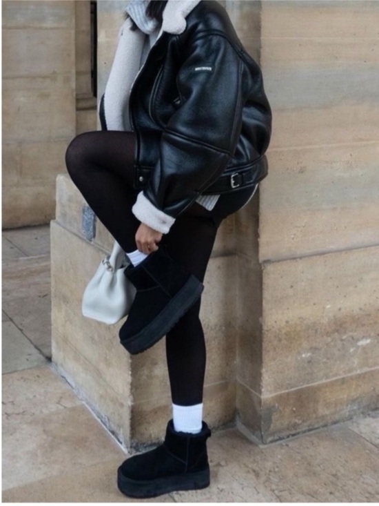 UGG Shoes - UGG Black Platform Mini Boot